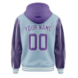 Custom Light Blue Light Purple Jacket