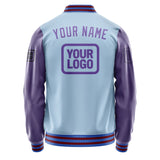 Custom Light Blue Light Purple Jacket JA080823091517232317