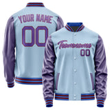 Custom Light Blue Light Purple Jacket