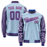 Custom Light Blue Light Purple Jacket