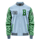 Custom Light Blue Emerald Green Jacket JA080824081717242417