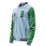 Custom Light Blue Emerald Green Jacket JA080824081717242417