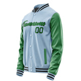 Custom Light Blue Emerald Green Jacket JA0808240817B21724