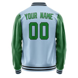 Custom Light Blue Emerald Green Jacket JA0808240817B31724