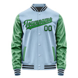 Custom Light Blue Emerald Green Jacket JA0808240817B31724