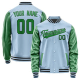 Custom Light Blue Emerald Green Jacket JA0808240817B31724