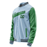 Custom Light Blue Emerald Green Jacket JA0808240817B31724