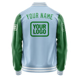 Custom Light Blue Emerald Green Jacket JA080824081818242418