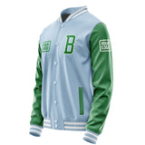 Custom Light Blue Emerald Green Jacket JA080824081818242418