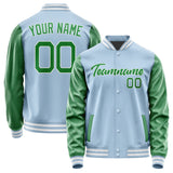 Custom Light Blue Emerald Green Jacket