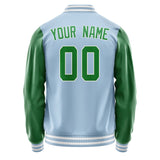 Custom Light Blue Emerald Green Jacket JA0808240818B31824