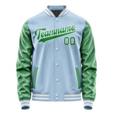 Custom Light Blue Emerald Green Jacket JA0808240818B31824