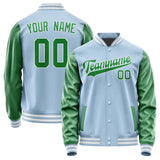 Custom Light Blue Emerald Green Jacket