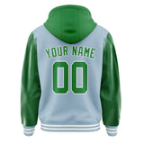 Custom Light Blue Emerald Green Jacket