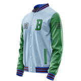 Custom Light Blue Emerald Green Jacket JA080824091517242417