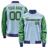 Custom Light Blue Emerald Green Jacket