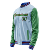 Custom Light Blue Emerald Green Jacket JA0808240915B21524