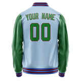 Custom Light Blue Emerald Green Jacket JA0808240915B31524