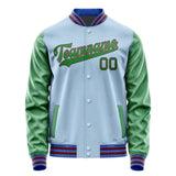 Custom Light Blue Emerald Green Jacket JA0808240915B31524