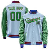 Custom Light Blue Emerald Green Jacket JA0808240915B31524