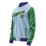 Custom Light Blue Emerald Green Jacket JA0808240915B31524