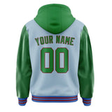 Custom Light Blue Emerald Green Jacket