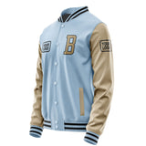 Custom Light Blue Light Khaki Jacket JA080825081717252517