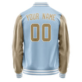 Custom Light Blue Light Khaki Jacket JA0808250818B31825