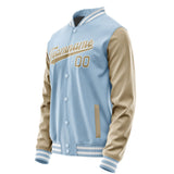 Custom Light Blue Light Khaki Jacket JA0808250818B31825
