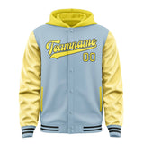 Custom Light Blue Light Yellow Jacket