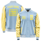 Custom Light Blue Light Yellow Jacket JA080826081818262618