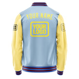 Custom Light Blue Light Yellow Jacket JA080826091517262617