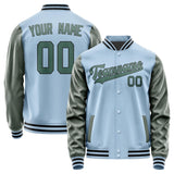 Custom Light Blue Blue Green Jacket