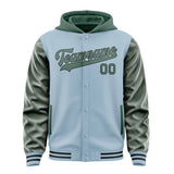 Custom Light Blue Blue Green Jacket