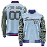 Custom Light Blue Blue Green Jacket