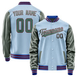 Custom Light Blue Blue Green Jacket