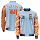 Custom Light Blue Orange Jacket