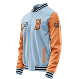 Custom Light Blue Orange Jacket JA080828081717282817