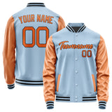 Custom Light Blue Orange Jacket