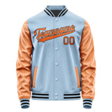 Custom Light Blue Orange Jacket JA0808280817B31728