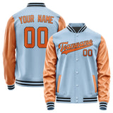 Custom Light Blue Orange Jacket