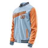 Custom Light Blue Orange Jacket JA0808280817B31728