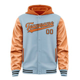 Custom Light Blue Orange Jacket