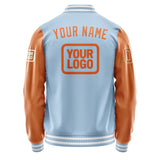 Custom Light Blue Orange Jacket JA080828081818282818