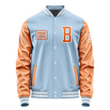 Custom Light Blue Orange Jacket JA080828081818282818