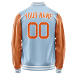 Custom Light Blue Orange Jacket JA0808280818B21828