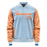 Custom Light Blue Orange Jacket JA0808280818B21828