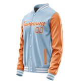 Custom Light Blue Orange Jacket JA0808280818B21828