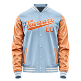 Custom Light Blue Orange Jacket JA0808280818B31828