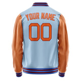 Custom Light Blue Orange Jacket JA0808280915B21528